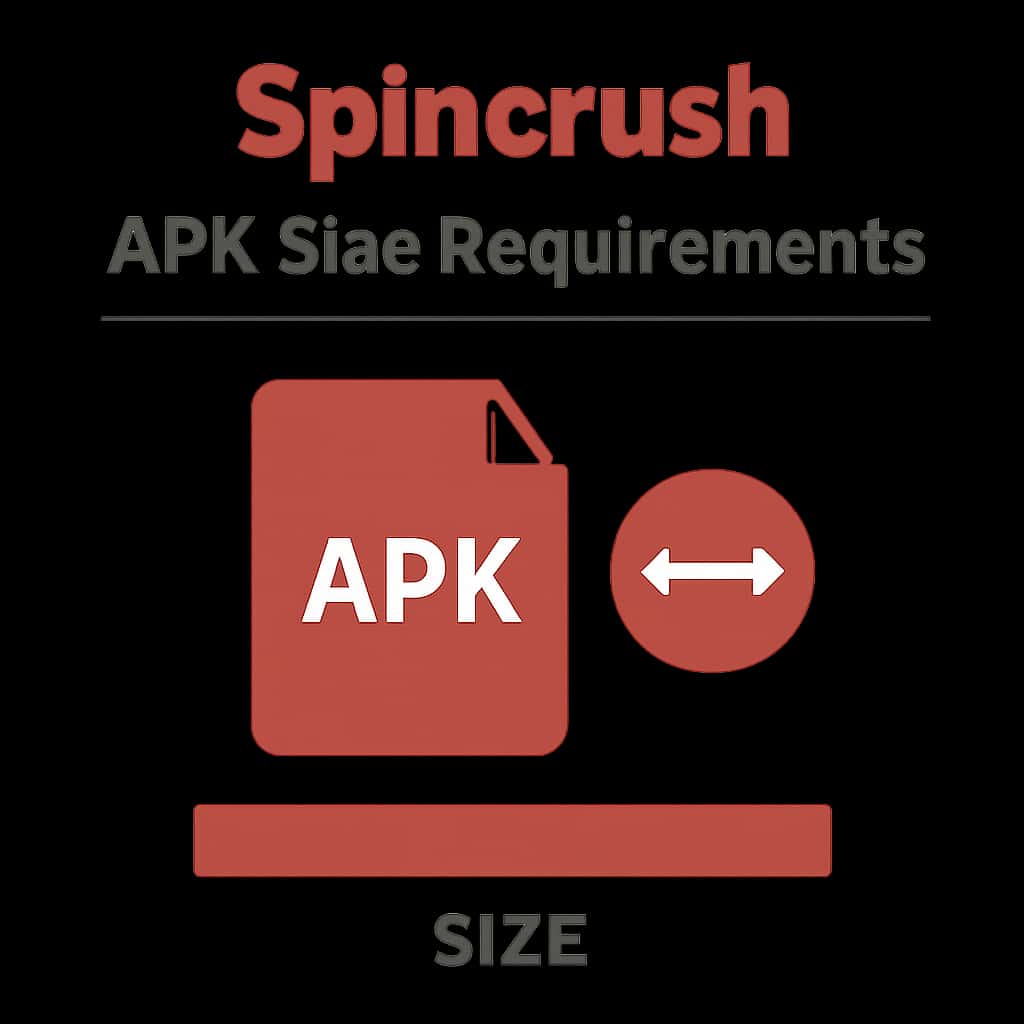 An educational diagram illustrating the Spincrush APK Size Requirements.