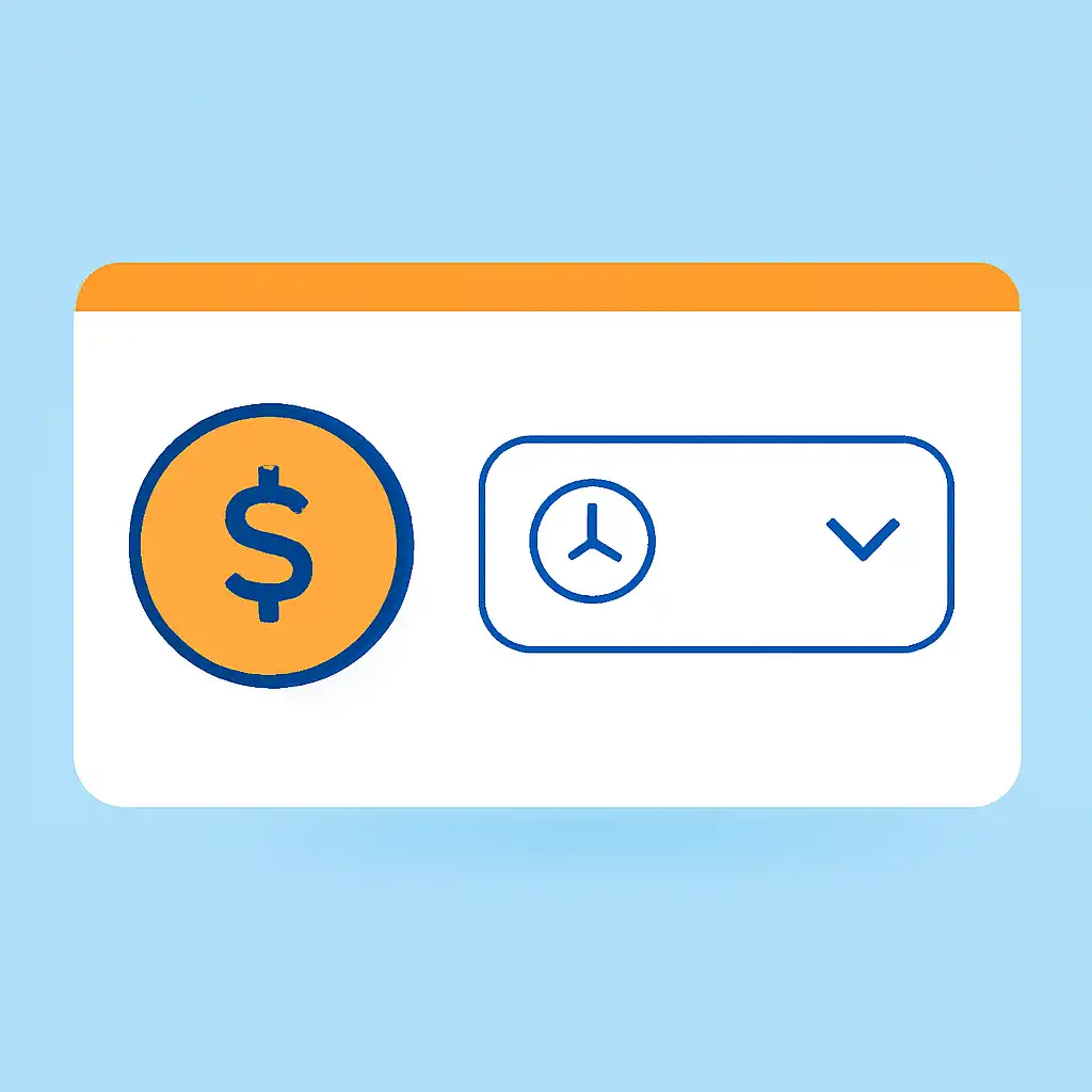 Close-up of button or form field for payout timings, Spin Crush