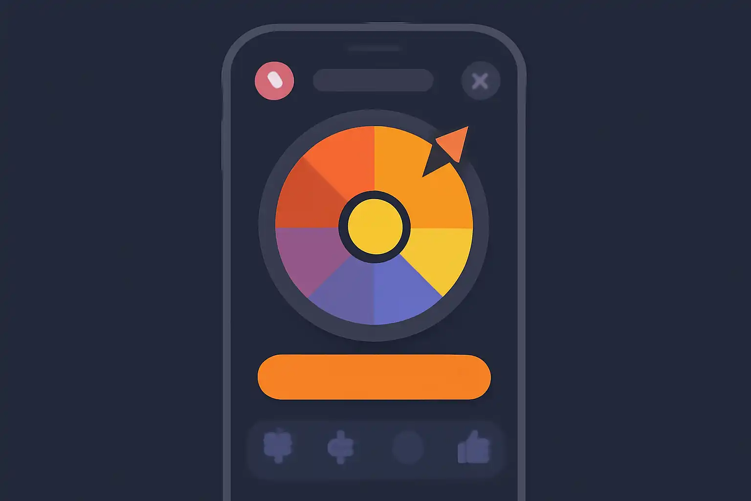 Detail screen: round flow, mobile screen, Spin Crush
