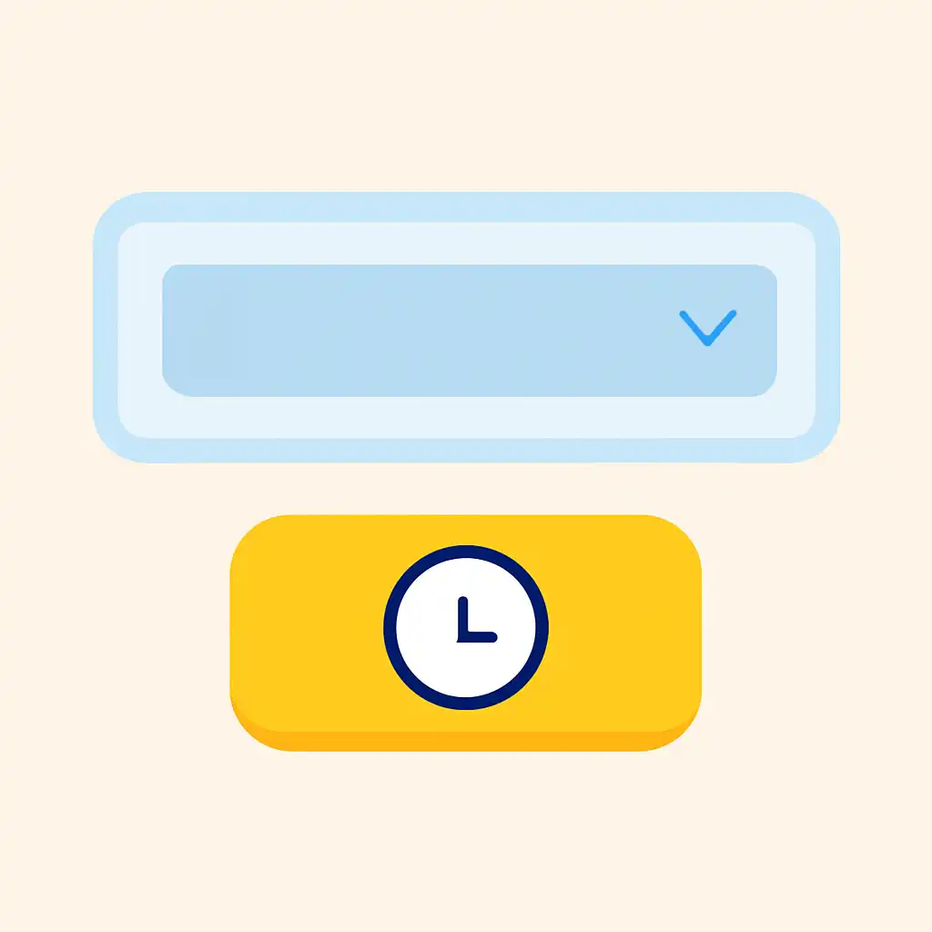 Close-up of button or form field for draw timings, Spin Crush