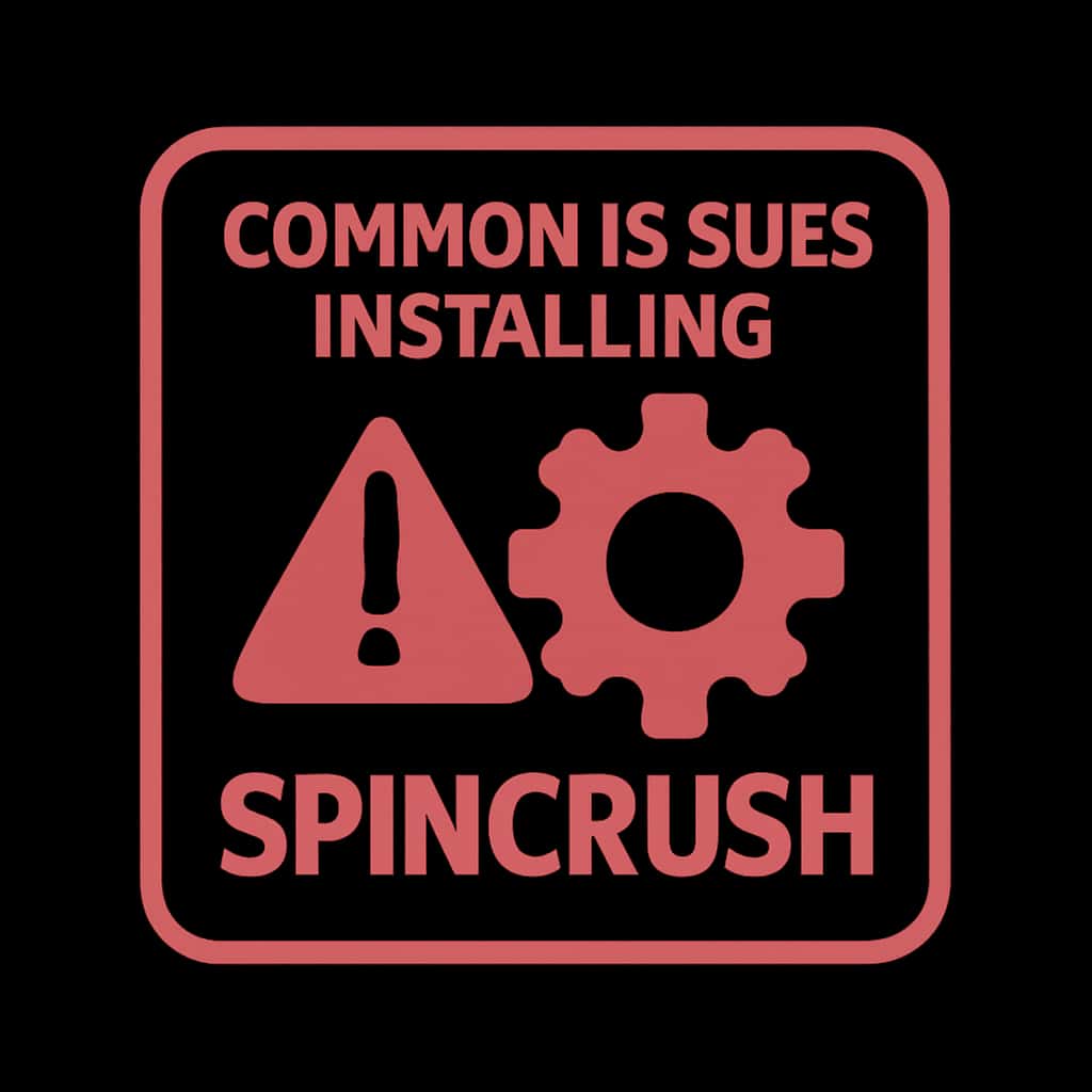 Icon representing common issues in installing Spincrush.