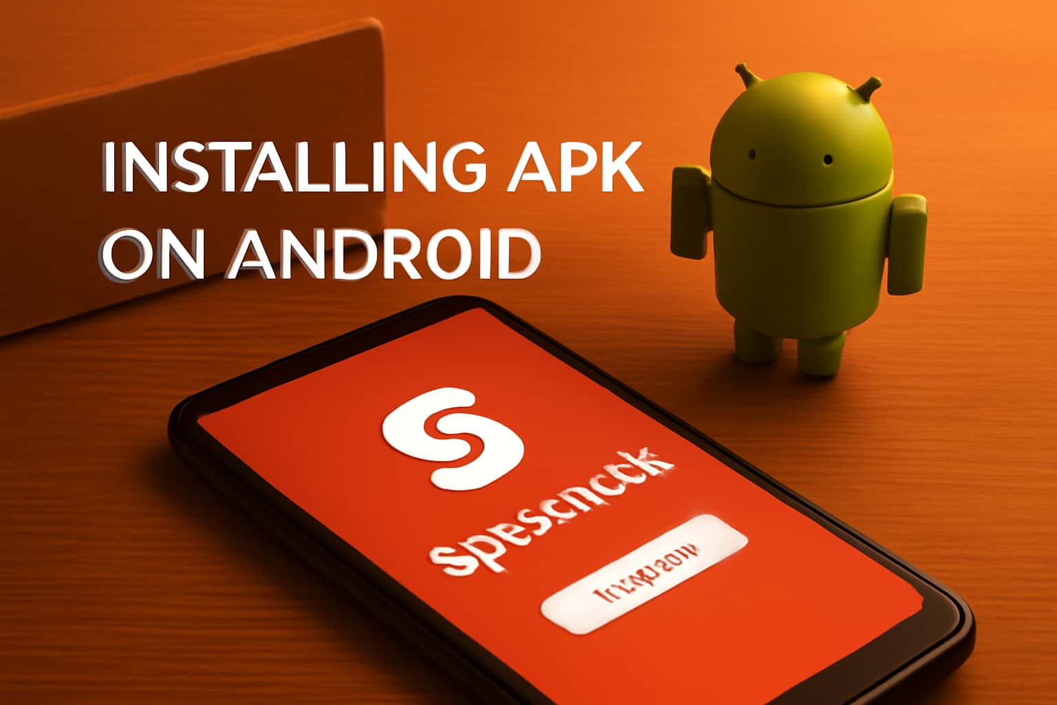 Image depicting the installation process for the Spincrush APK on an Android device.