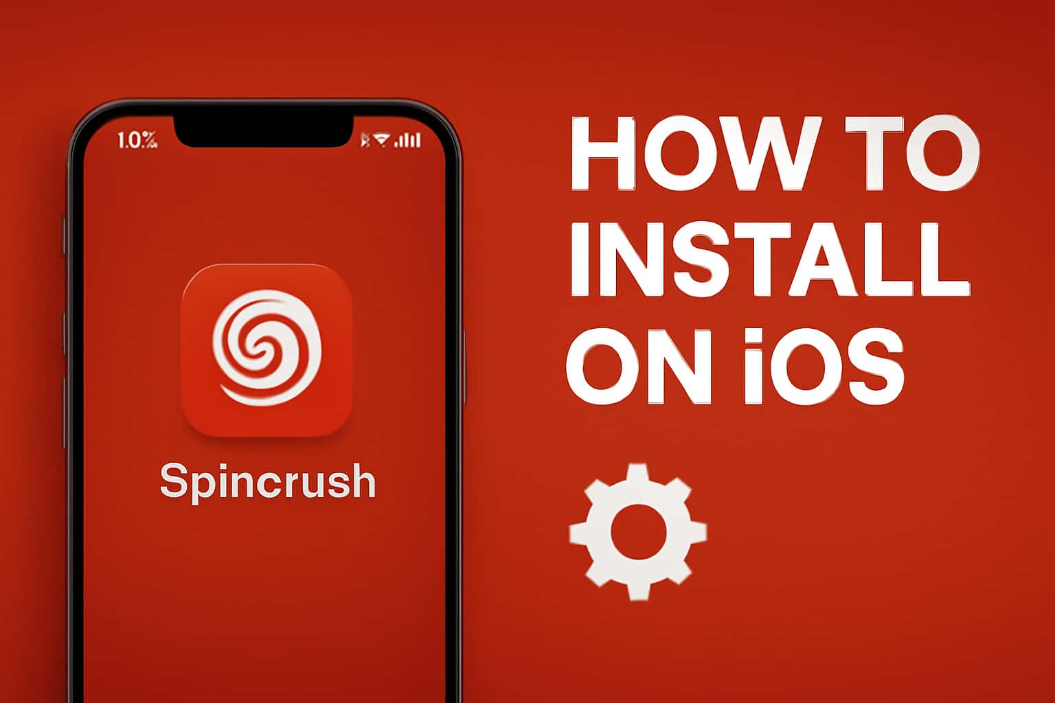 Informational graphic on installing Spincrush on iOS devices.