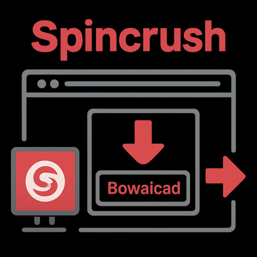 Diagram explaining the installation process for Spincrush.