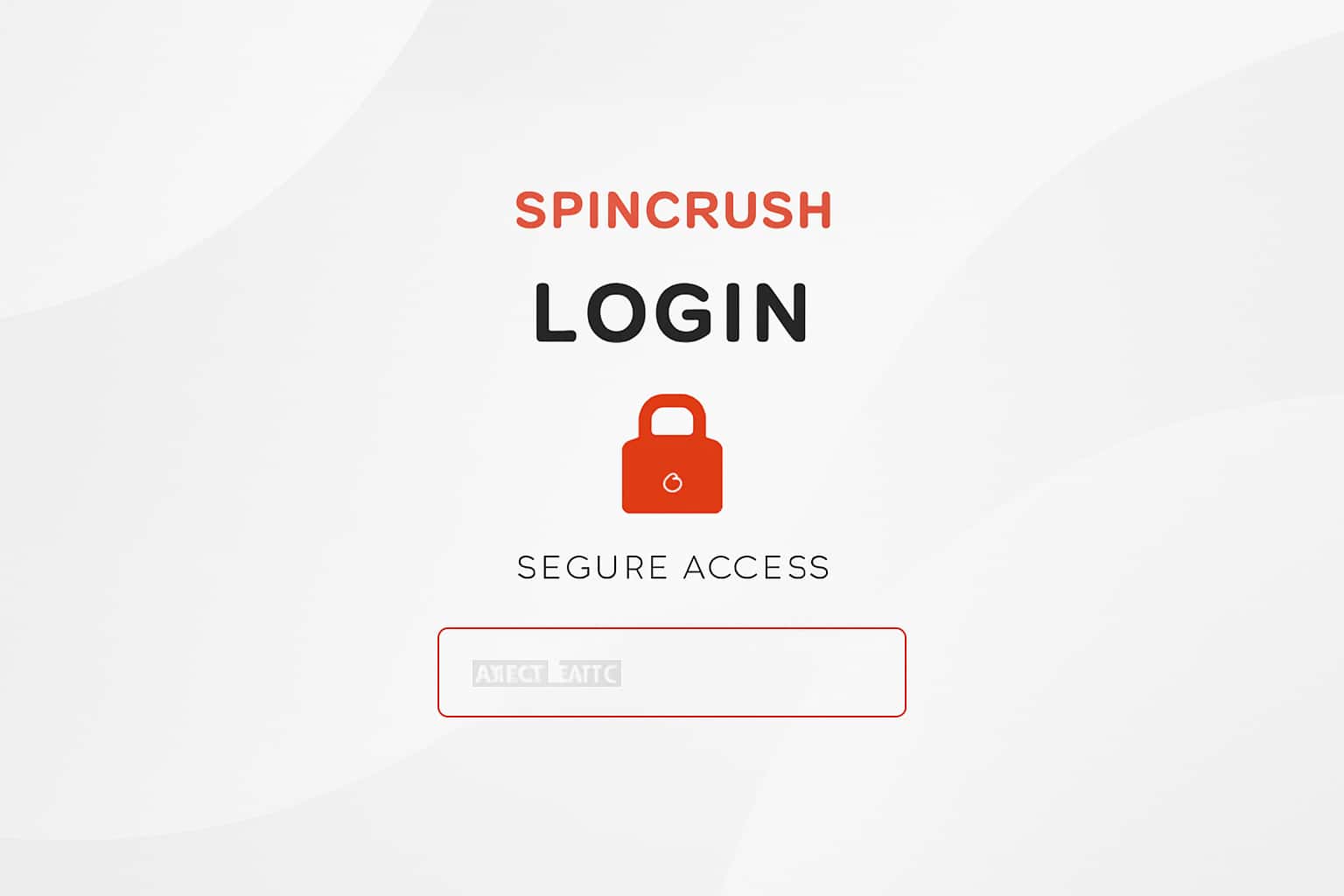Spincrush Login - Secure Access Interface