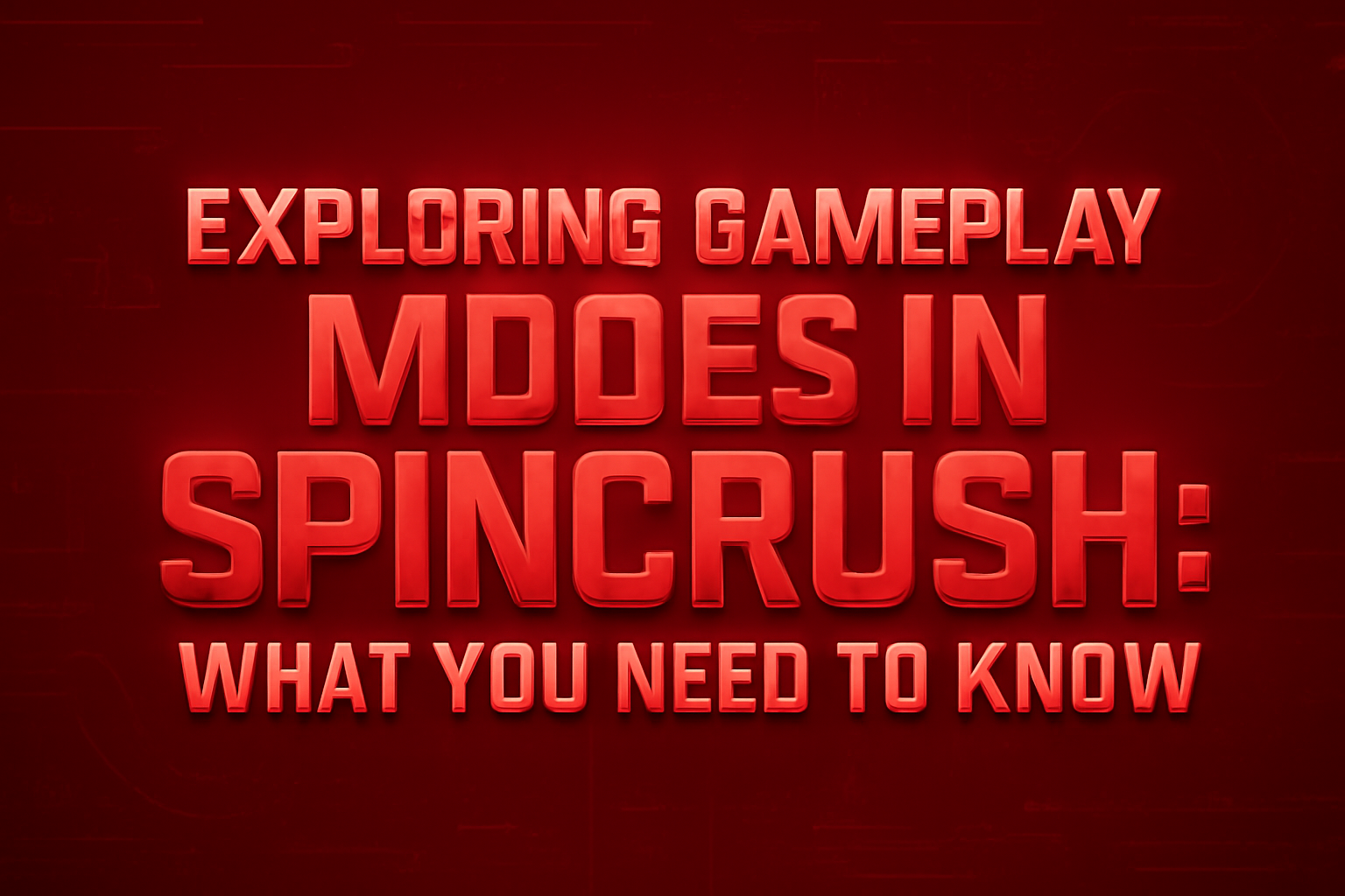 An informational scene illustrating how to configure Spincrush settings.