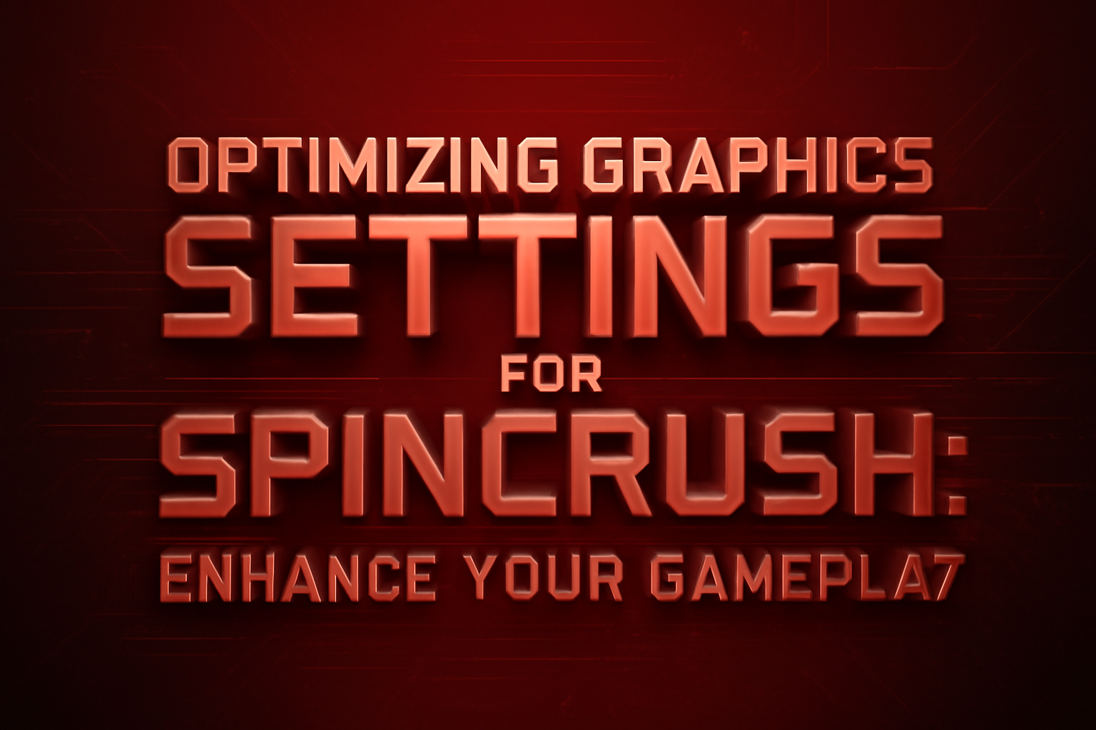An informational scene illustrating how to configure Spincrush settings.