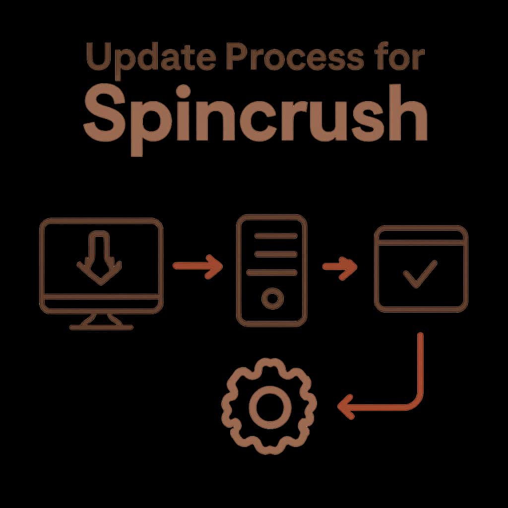 Diagram explaining the update process for Spincrush.